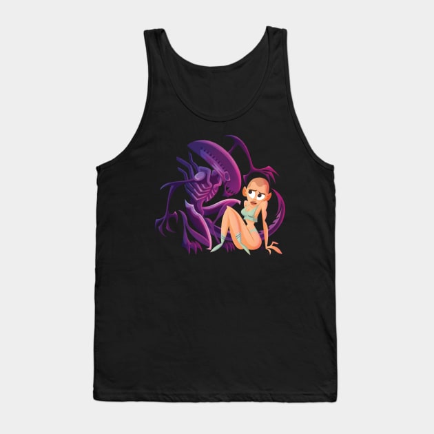 Alien Tank Top by nocturnallygeekyme